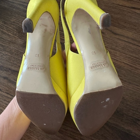 Yellow Jil Sander sling-back - Picture 3 of 6